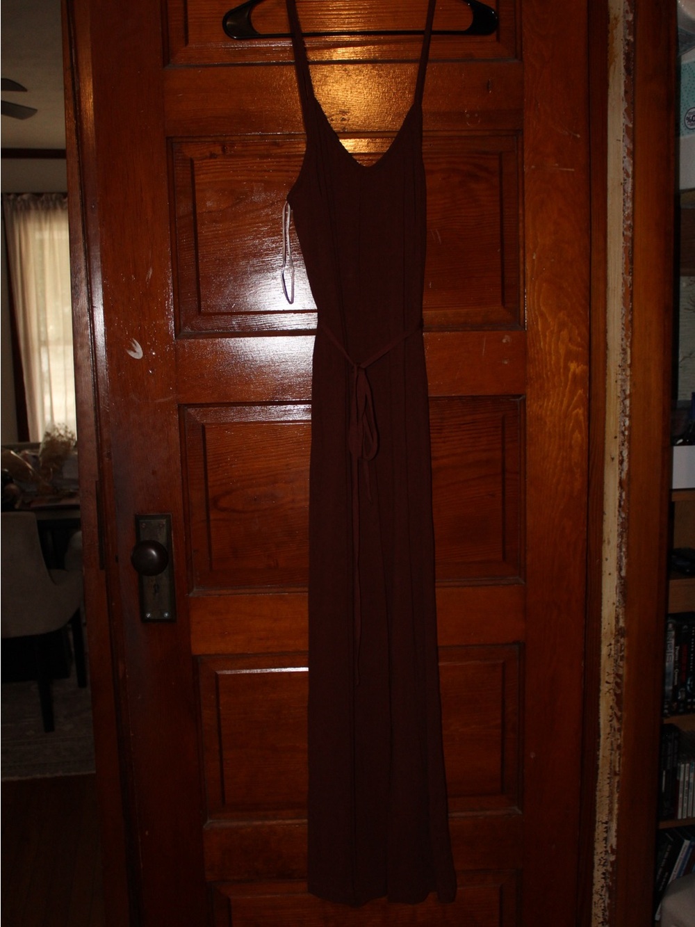 Brown Spaghetti-Strap Jumpsuit